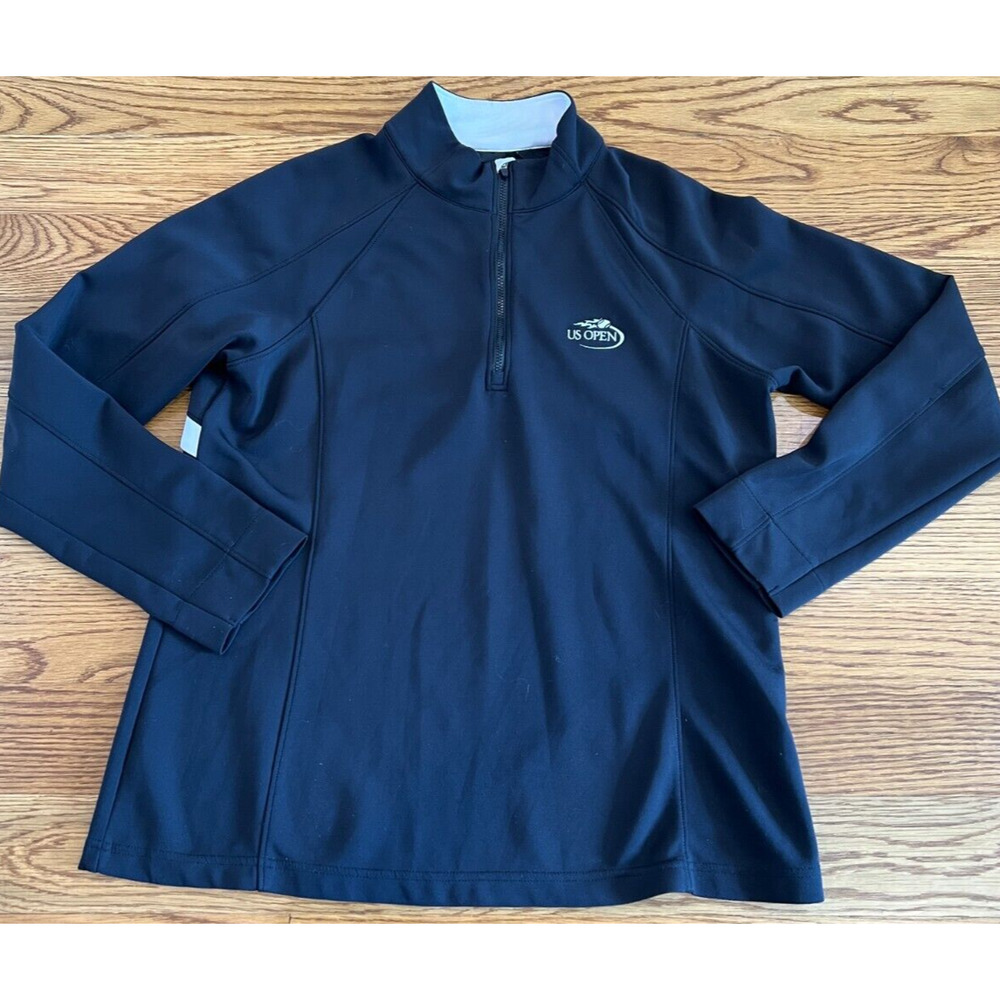 Women's Zero Restriction Tour Series Quarter Zip US Open‎ Size Large Black